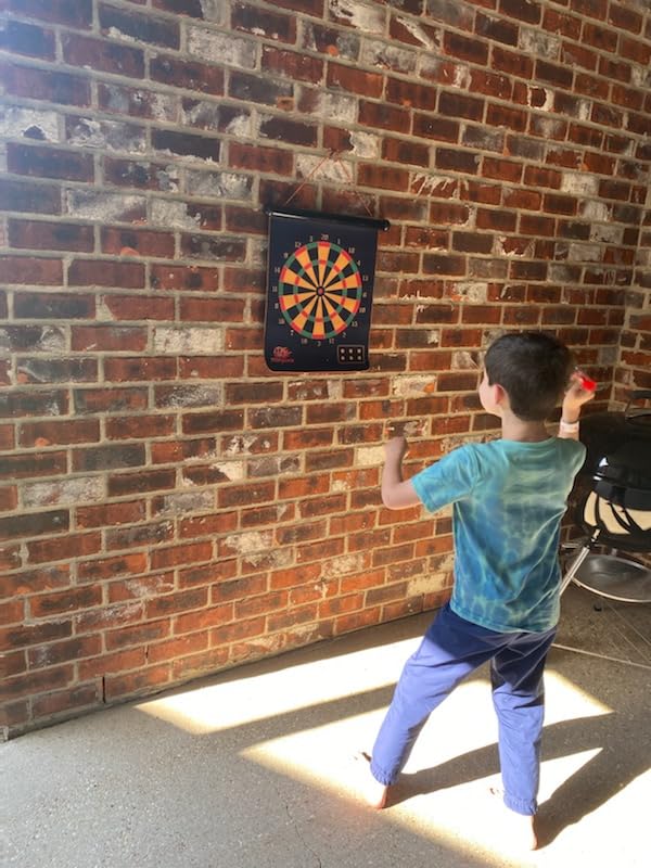 FUNGENIX Magnetic Dart Board for Kids - Indoor Outdoor Darts Game, 16pcs Magnetic Darts, Double Sided Board Games Set, Best Toys Gifts for Teenage Age 5 6 7 8 9 10 11 12 13 14 15 16 Years Old Boys customer photo 1