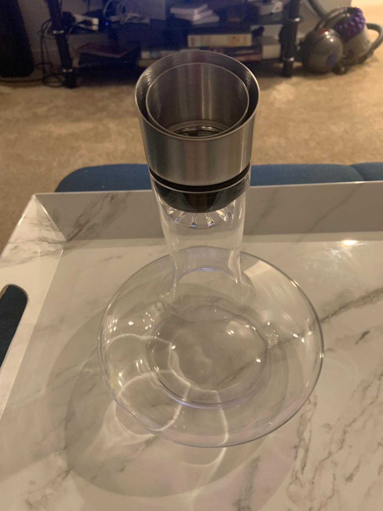 Wine Decanter Built-in Aerator Pourer, Wine Carafe, Red Wine Decanter, 100% Lead-free Crystal Glass, Wine Hand-held Aerator, Wine Gift, Wine Accessories customer photo 2