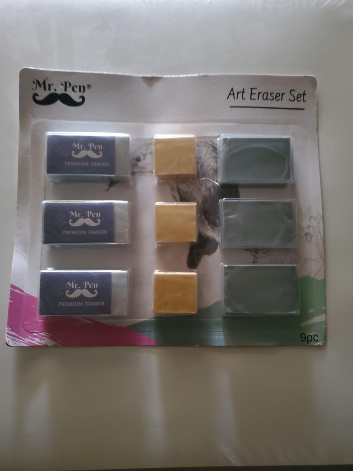 Mr. Pen- Art Eraser Set, 9 Pack, 3X White Vinyl Latex-Free | 3x Kneaded and 3x Artist Gum Erasers customer photo 2