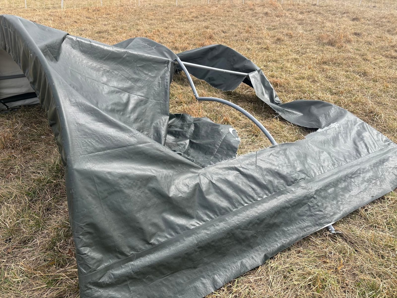 ShelterLogic 8' x 10' x 5' Small Round Livestock and Agricultural Storage and Shade Shelter Kit customer photo 2