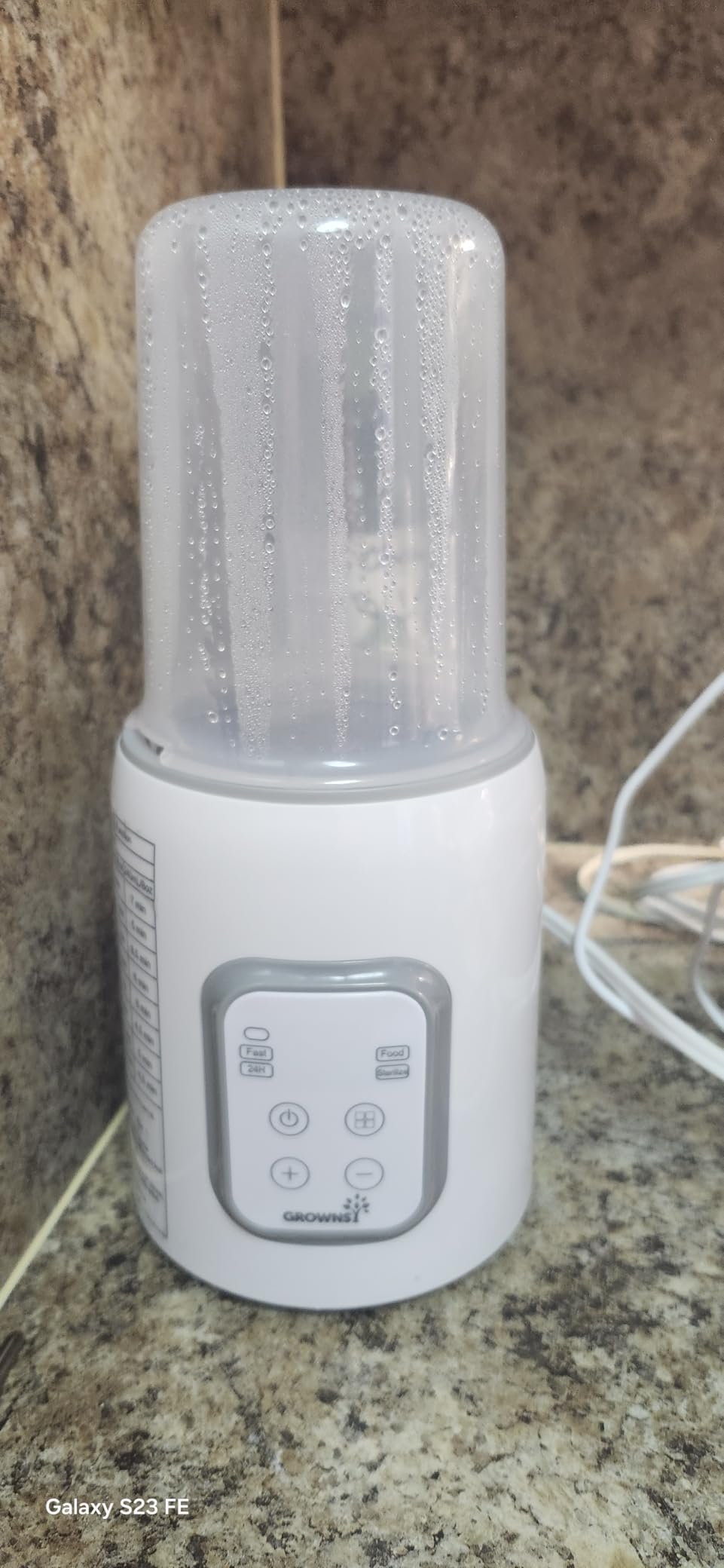 Grownsy 8-in-1 OG Fast Bottle Warmer with Timer, Gray customer photo 2