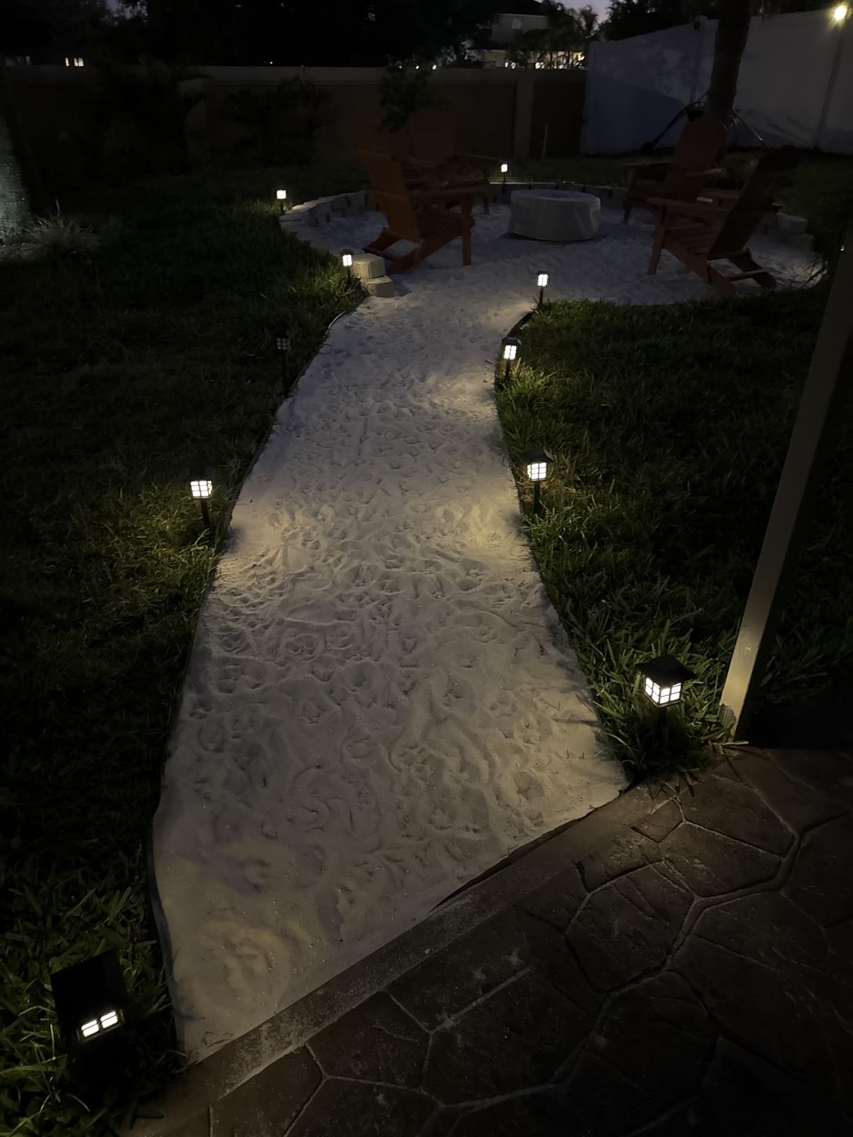 GIGALUMI Solar Outdoor Lights,12 Pack LED Solar Lights Outdoor Waterproof, Solar Walkway Lights Maintain 10 Hours of Lighting for Your Garden, Landscape, Path, Yard, Patio, Driveway customer photo 1