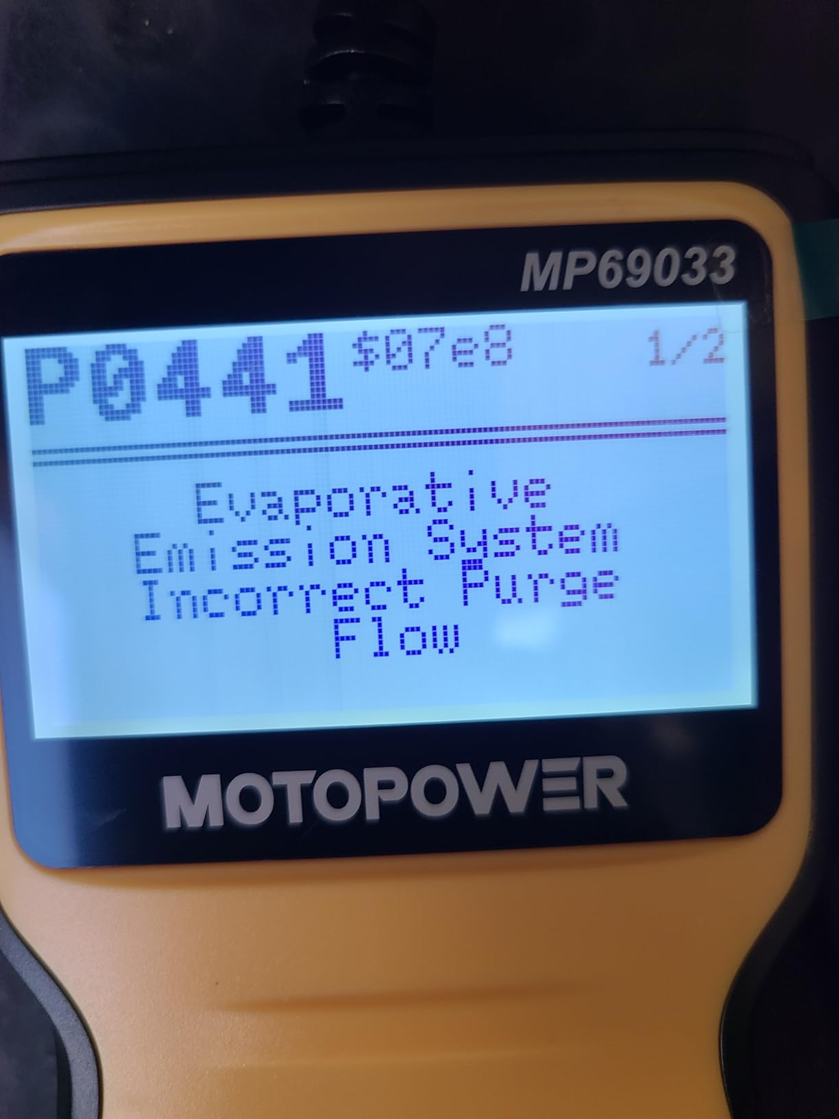 MOTOPOWER MP69033 Car OBD2 Scanner Code Reader Engine Fault Scanner CAN Diagnostic Scan Tool for All OBD II Protocol Cars Since 1996, Yellow customer photo 1