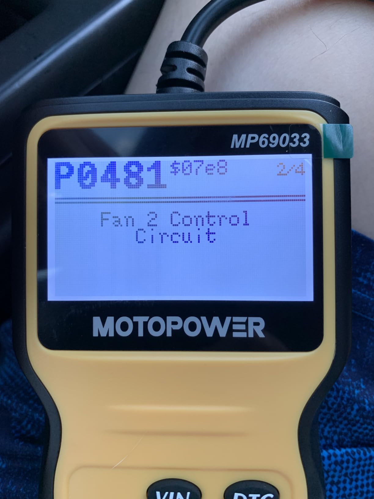 MOTOPOWER MP69033 Car OBD2 Scanner Code Reader Engine Fault Scanner CAN Diagnostic Scan Tool for All OBD II Protocol Cars Since 1996, Yellow customer photo 2