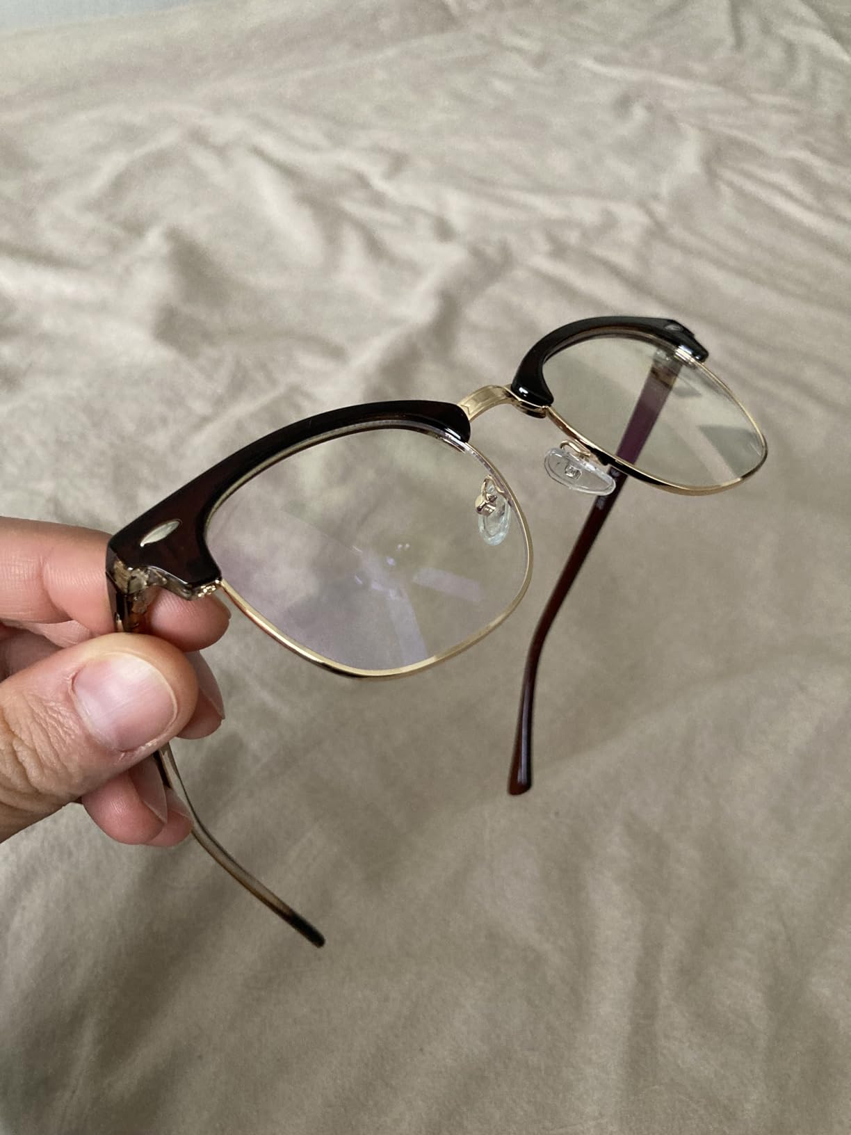 Blue Light Blocking Glasses Anti Eyestrain Computer Gaming Glasses | Vintage Half Frame UV Clear Lens for Women Men customer photo 2