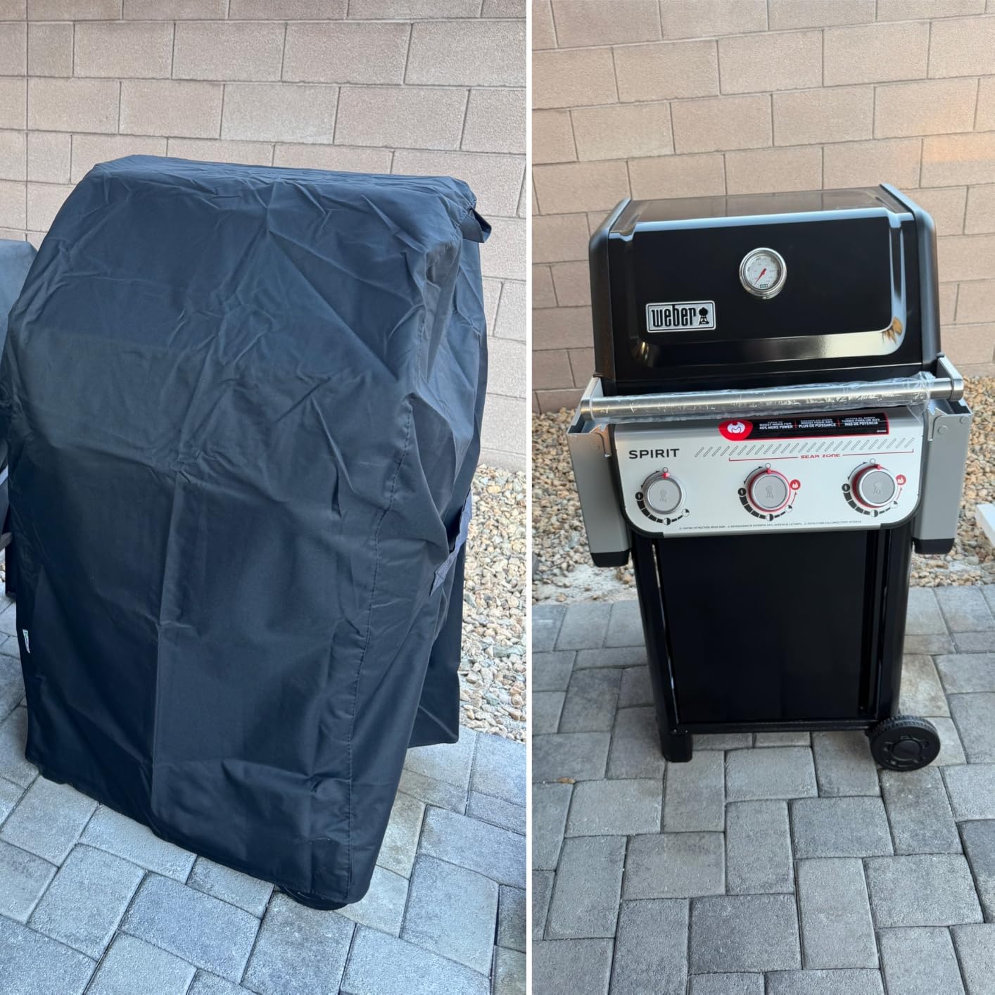 SunPatio Heavy Duty Waterproof Grill Cover Compatible for Weber, Big Green Egg, Char-Broil 22 Inch Charcoal Kettle Grills, Outdoor FadeStop BBQ Cover, Compared to Weber 7150, 27.5