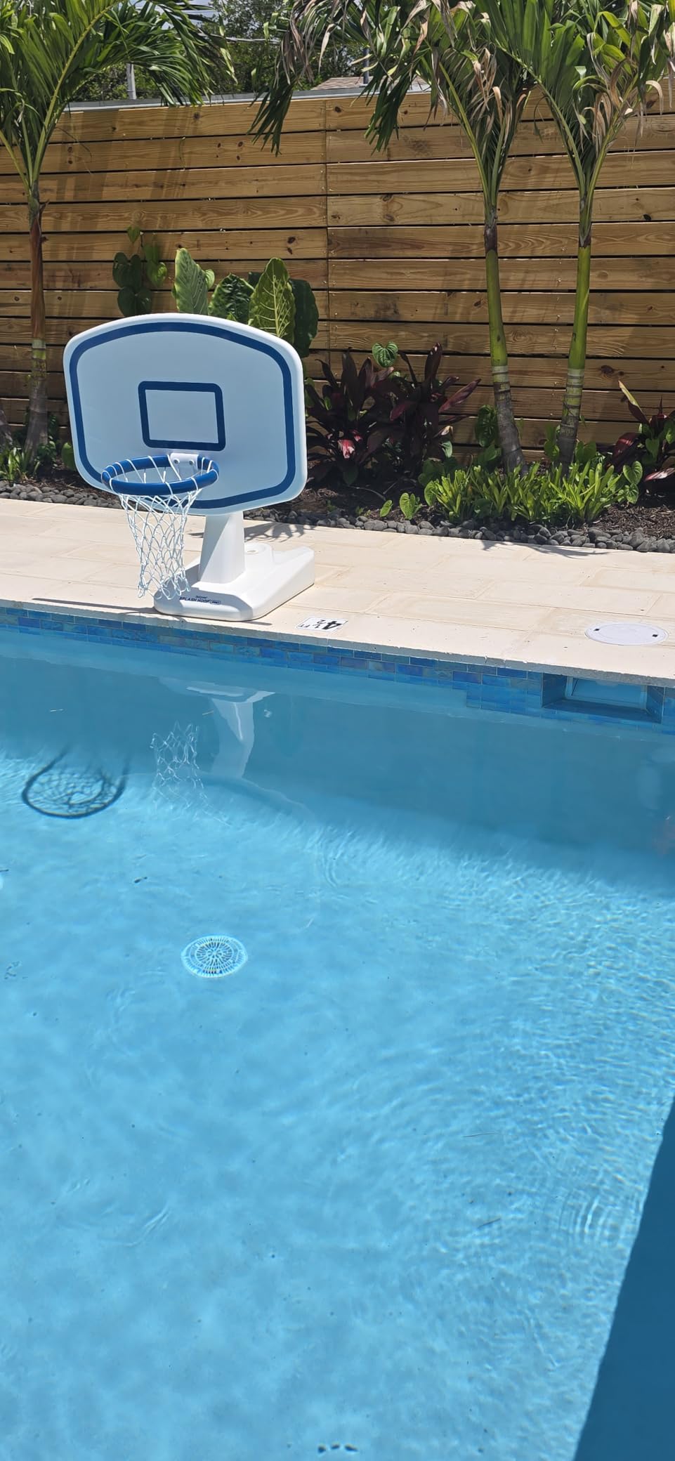 GoSports Splash Hoop PRO Pool Basketball Game - Modern Poolside Basketball Hoop with Backboard, Ball & Pump - Swimming Pool Basketball Hoop for Inground & Above Ground Pools customer photo 1