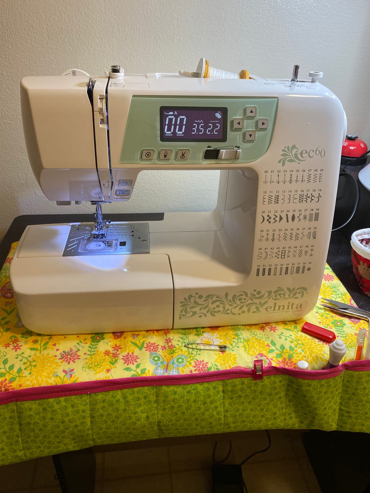 Elna Elnita ec60 Computerized All Around Sewing Machine for Sewing and Quilting with 60 Built-in Stitches, Thread Cutter, Needle Threader, and Locking Stitch Buttons for Home customer photo 2