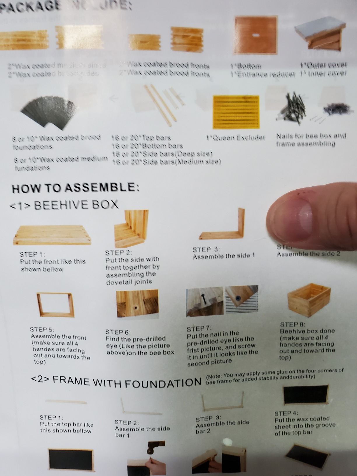 BeeCastle 10-Frames Complete Beehive Kit, 100% Beeswax Coated Bee Hive Includes Beehive Frames and Beeswax Coated Foundation Sheet (2 Layer) customer photo 2