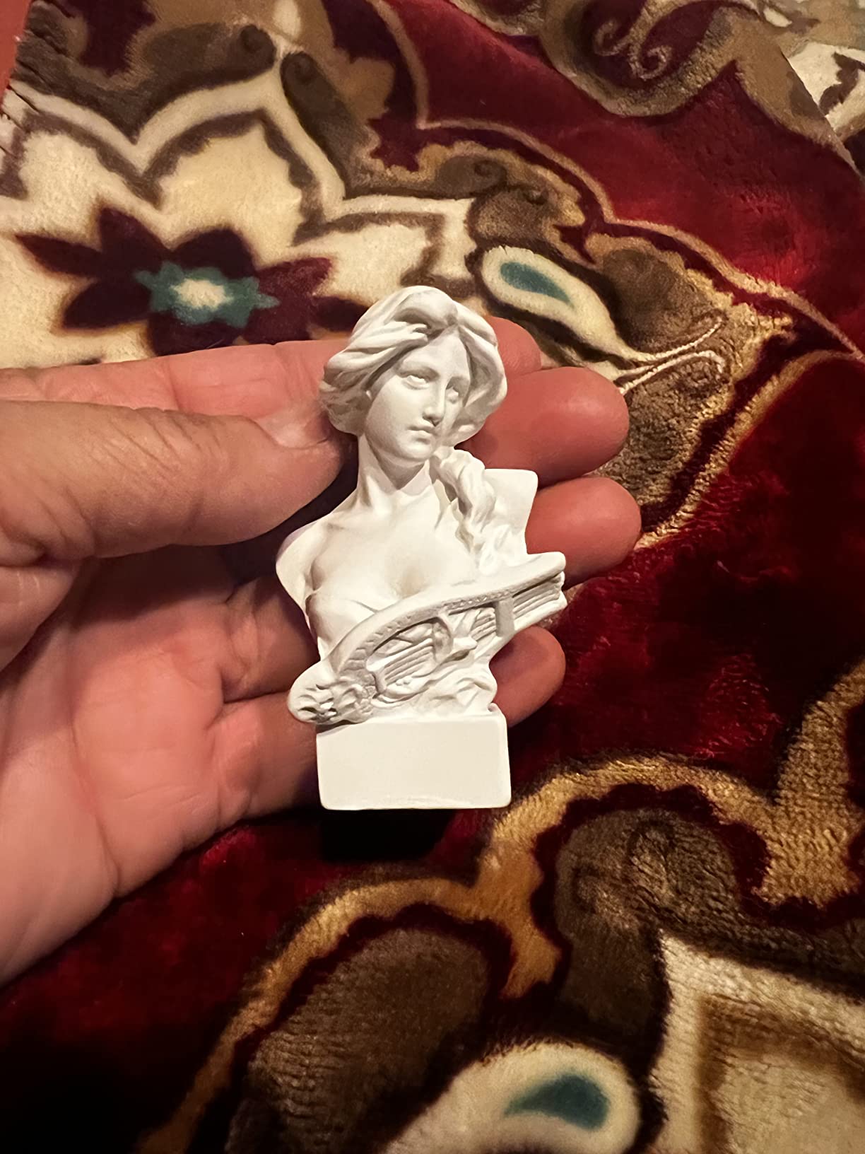 Resin Bust Statue 2.76 Inch Plaster Figurines Mini Home Decoration Sculpture White for Art Hobbyist - David customer photo 1