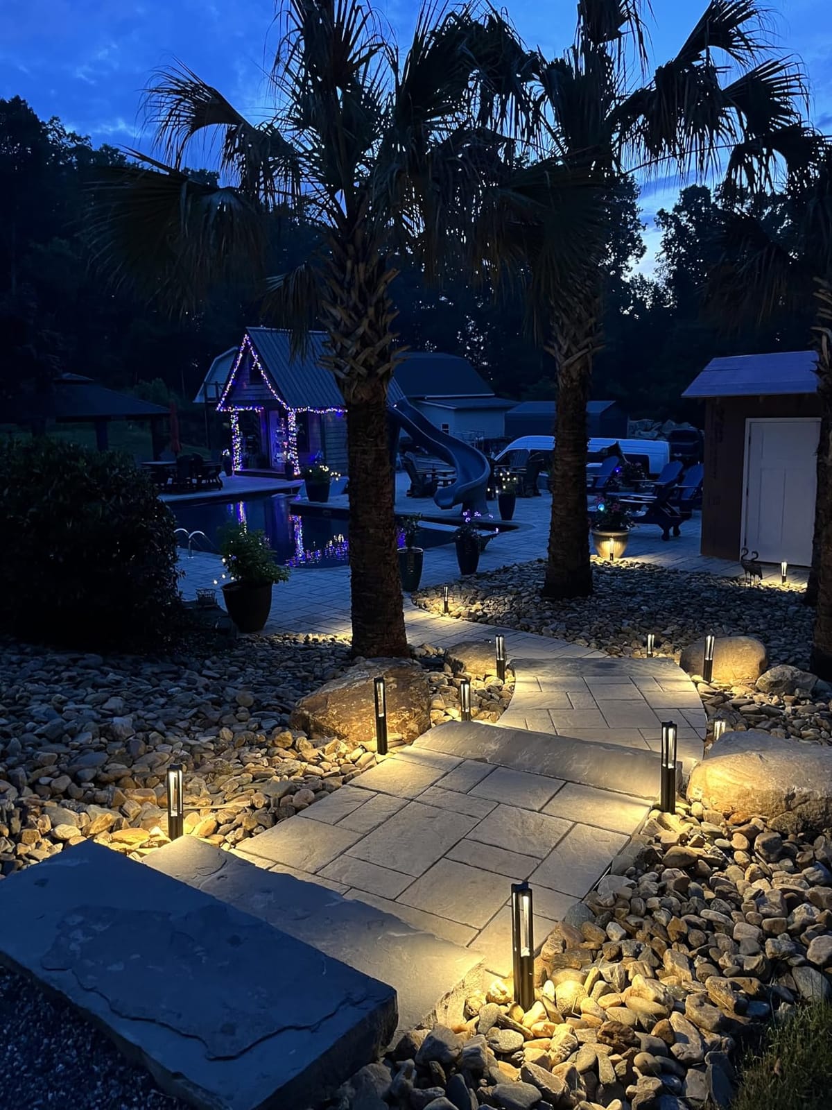 LEONLITE 12-Pack 3W LED Low Voltage Path Lights Aluminum 3000K Black | Landscape Pathway Lights, Outdoor Landscape Lighting for Driveway, Garden, 12-24V AC/DC, ETL, IP65 Waterproof, Warm White customer photo 2