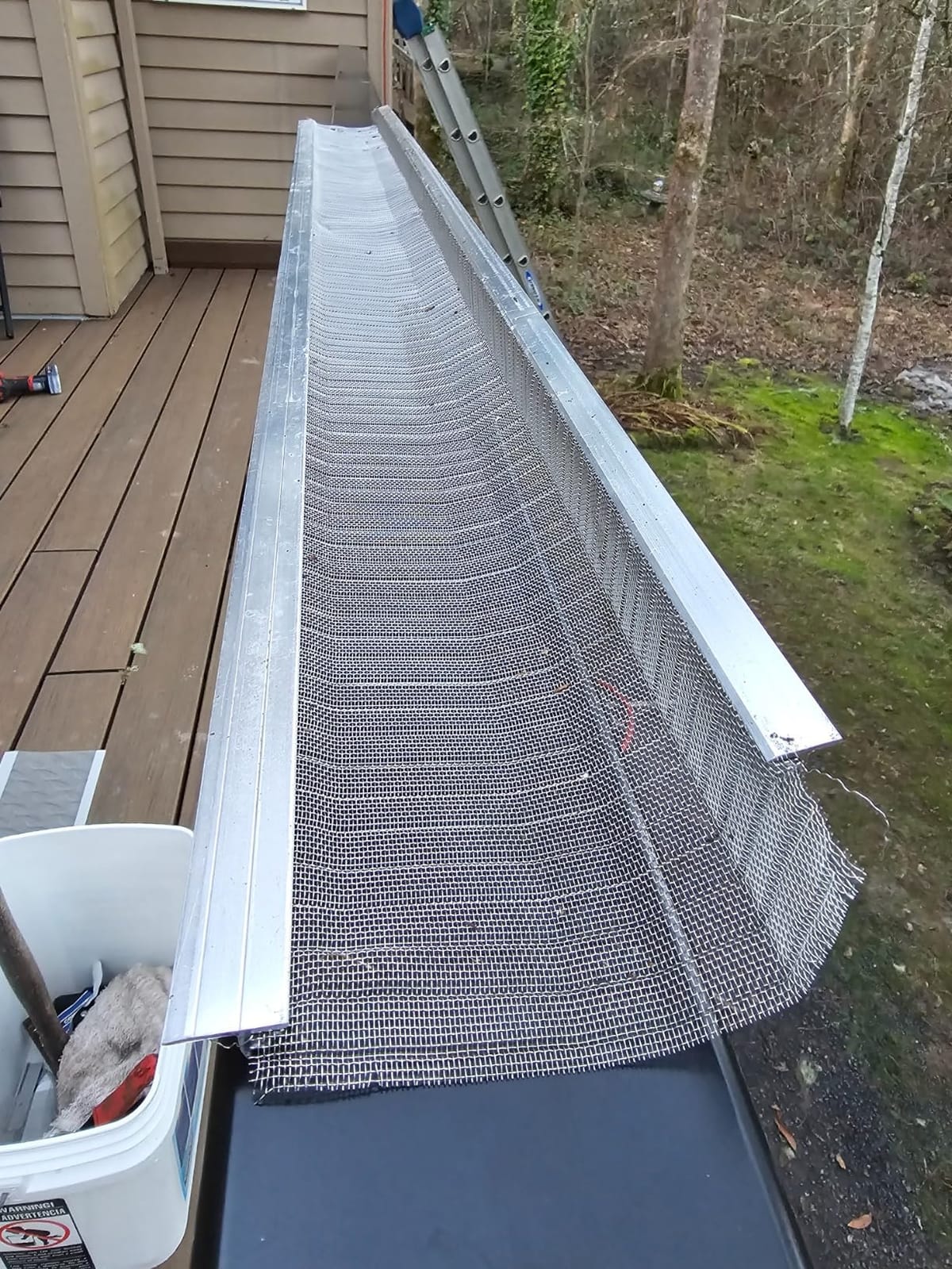 Superior Gutter Guards | NEW Raised Stainless-Steel Screen Technology Gutter Cover, DIY Constructed. Fits any Traditional 5-inch Gutter - 48FT Kit customer photo 1