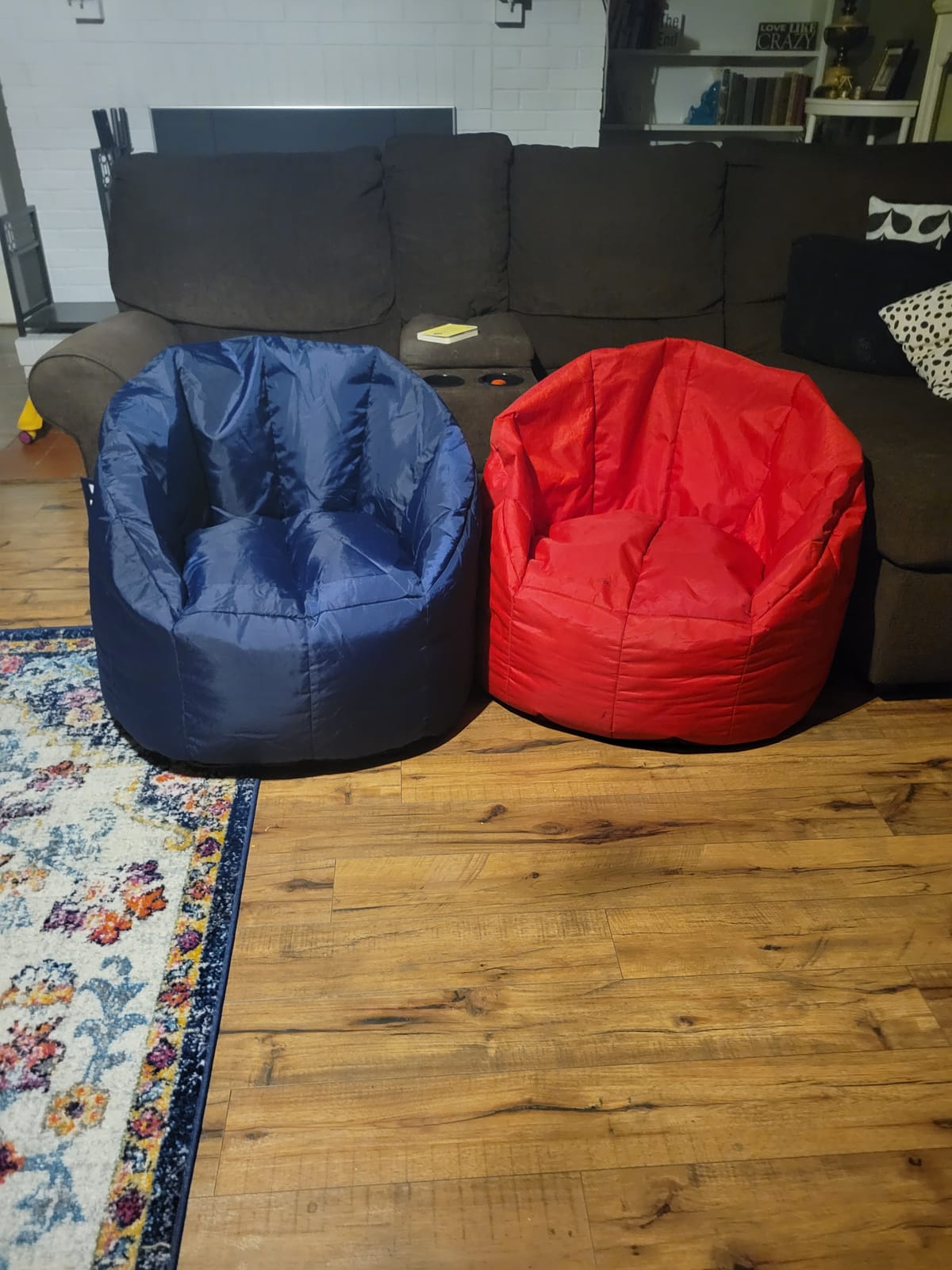 Big Joe Milano Bean Bag Chair for Kids, Teens, Adults, Durable Easy-Clean Navy Smartmax, Nylon Polyester Blend, Lightweight Seat for Reading Nook and Gaming, 2.5 Foot Refillable customer photo 2
