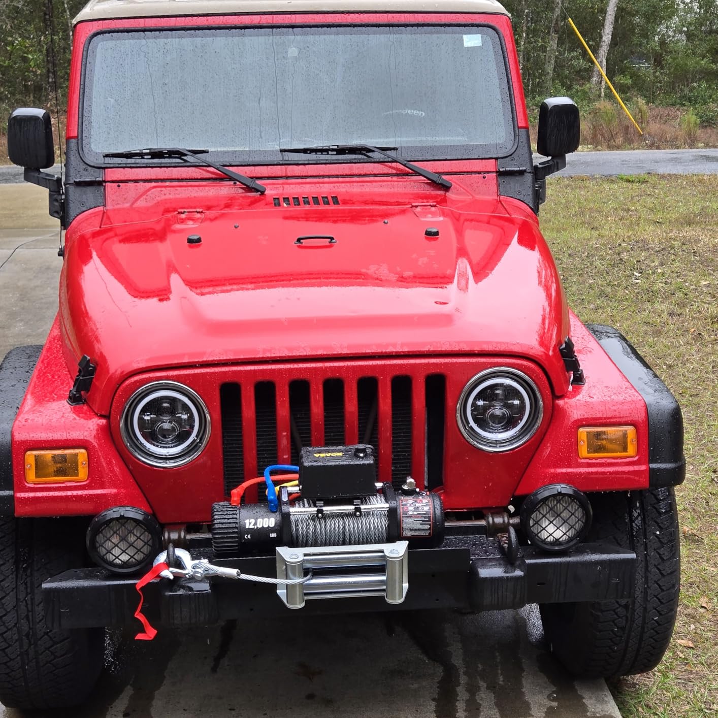 VEVOR Truck Winch 12000lbs Electric Winch 85ft/26m Steel Cable 12V Power Winch Jeep Winch with Wireless Remote Control and Powerful Motor for UTV ATV & Jeep Truck and Wrangler customer photo 2