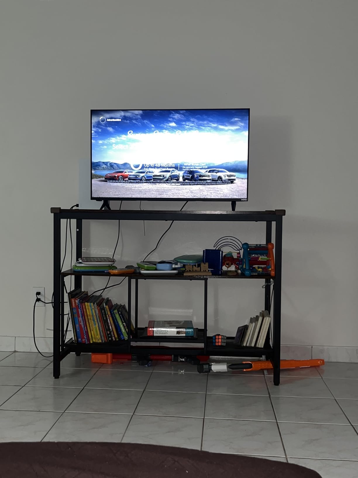 HOOBRO Bar Table, Rectangular Pub Table, 47.2