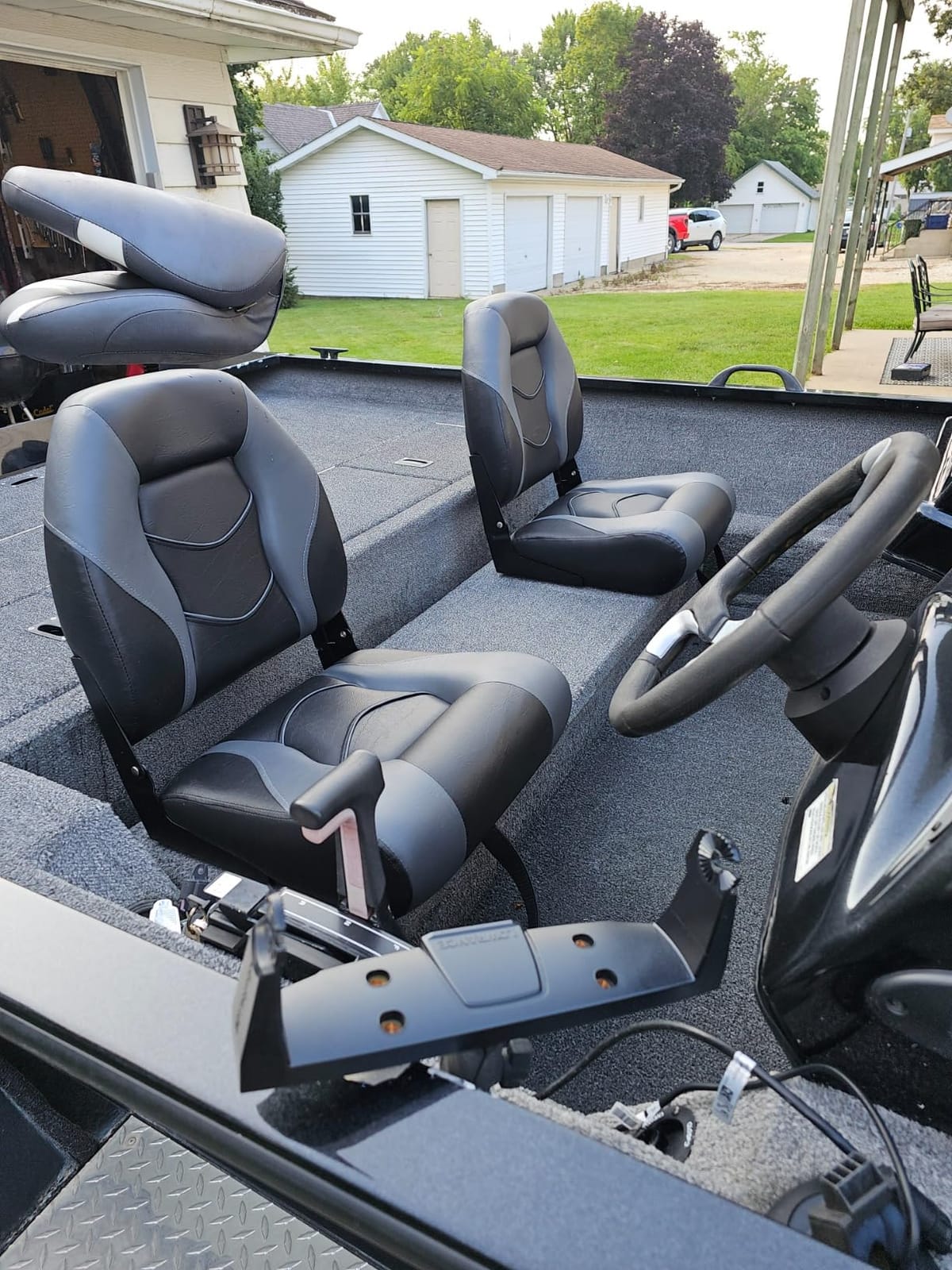 NORTHCAPTAIN Deluxe A Pair of Marine High Back Folding Boat Chair Fishing Boat Seat for Fishing, Bass/Jon/Pontoon Boat Chairs customer photo 1