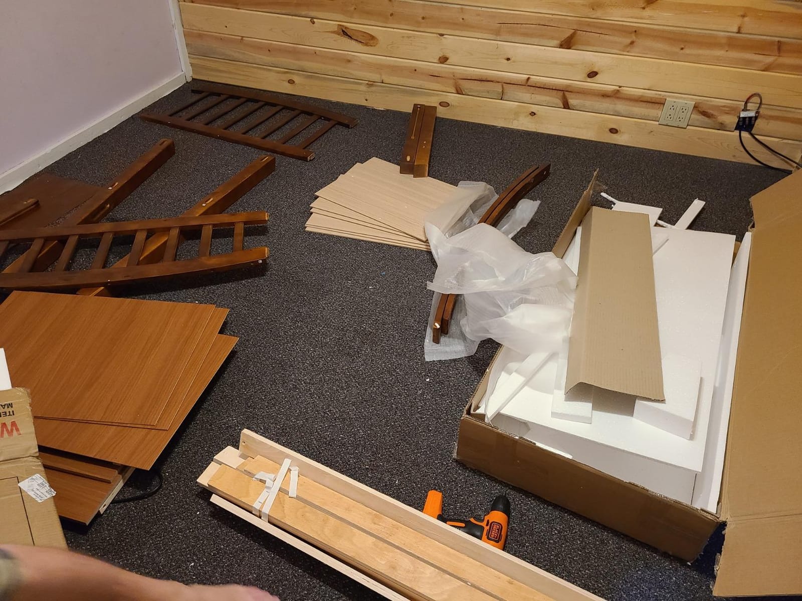 Harper & Bright Designs Twin Bed Frame with Storage Drawers, Solid Wood Captains Bed Frame, No Box Spring Needed (Walnut Twin Bed with Drawers) customer photo 1