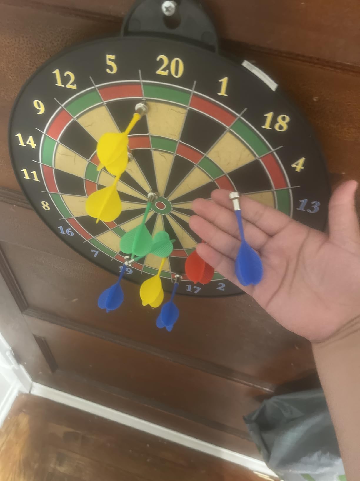 Dart Board - 12pcs Magnetic Darts - Excellent Indoor Game and Party Games | Gifts for 5 6 7 8 9 10 11 12 Year Old Boy Kids customer photo 1