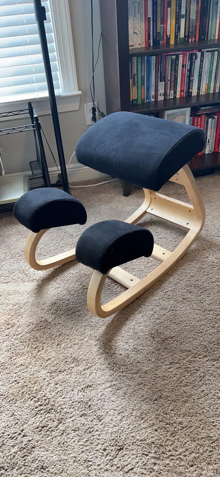 Ergonomic Kneeling Chair with Extra Padding - Posture Support Comfortable Desk Chair - Angled Rocking Stool & Balancing Seat - Natural Relief for Neck or Back Pain (with Extra Padding) customer photo 1