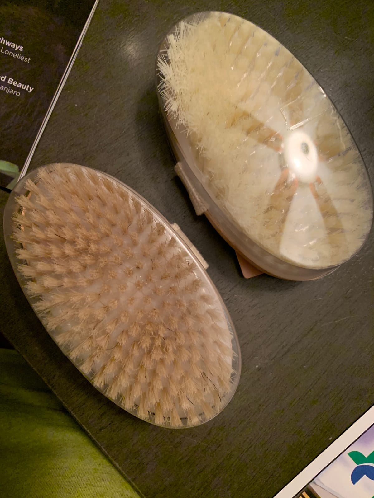 Metene Dry Brushing Body Brush with Soft and Stiff Natural Bristles, Body Exfoliating/Massage Scrub Brush for Cellulite and Lymphatic, Improve Your Circulation, 2 Pack customer photo 2