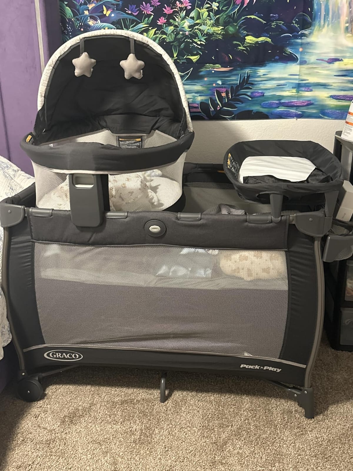 Graco Pack n Play Dome LX Playard with Baby Bassinet - Lightweight Portable Crib, Push-Button Fold, Travel Crib, Redmond Convertible customer photo 2