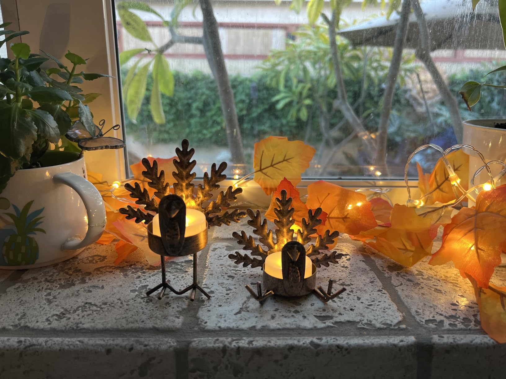 SAND MINE Metal Turkey Tea Light Candle Holders, Thanksgiving Candle Holder, Turkey Candle Holder, Metal Candle Holder, Thanksgiving Home Table Decoration (6) customer photo 2