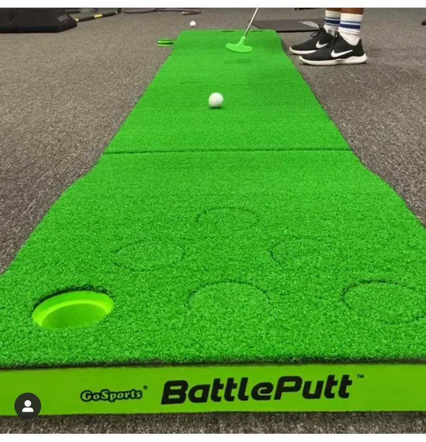 GoSports BattlePutt Golf Putting Game Set - 11 ft Backyard Putting Green Pong Style Golf Mat with 2 Putters, 2 Balls and 12 Hole Covers - Great Golfer Gift customer photo 2