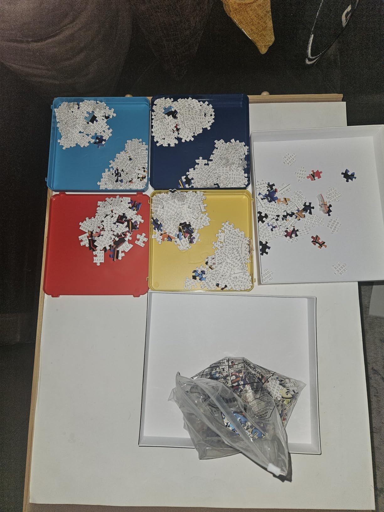 Buffalo Games Puzzle Sorting Trays for Adults, Puzzle Tray Storage, 7 Pc | Up to 1000 Pieces Sorted, Safety Lid for Easy Put Away, Interlocking Trays Fit Your Workspace customer photo 2