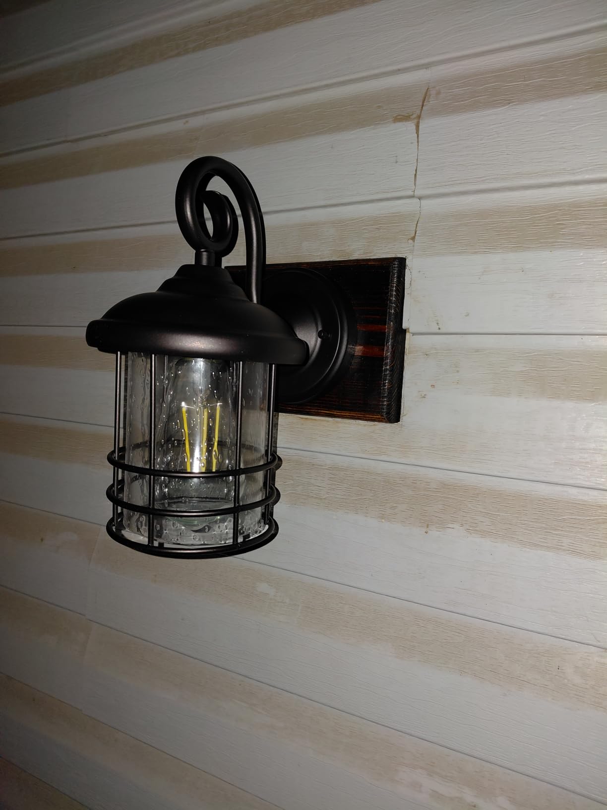 MICSIU 12 Inch Industrial Outdoor Wall Sconce, Oil Rubbed Bronze | No Assembly Required Outside Single Light, Vintage Exterior Light for House, Front Door, Entryway, Patio, Porch customer photo 1
