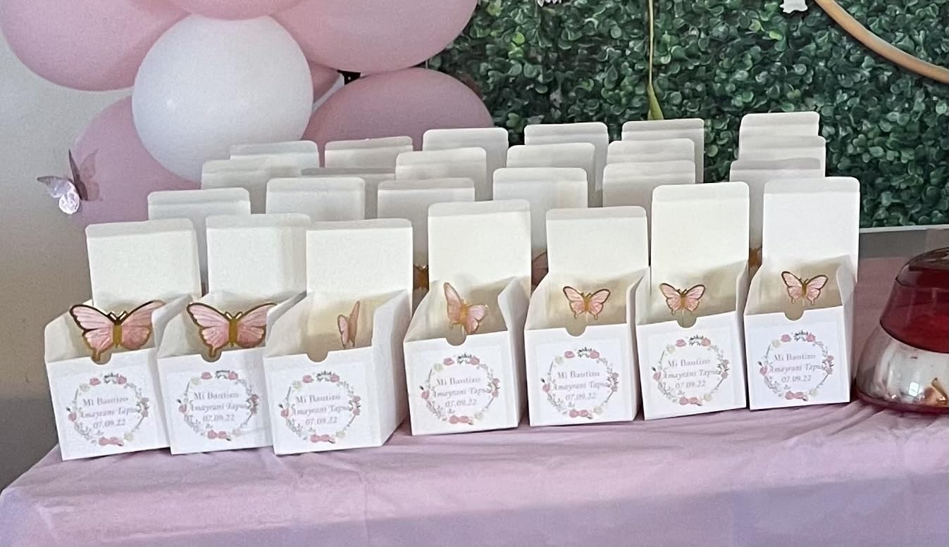 Eupako Gift Boxes 4x4x4 50 Pack Brown Kraft Paper Box with Lids Party Favor Boxes for Bridesmaids Proposal, Crafting, Cupcake, Wedding, Christmas customer photo 1