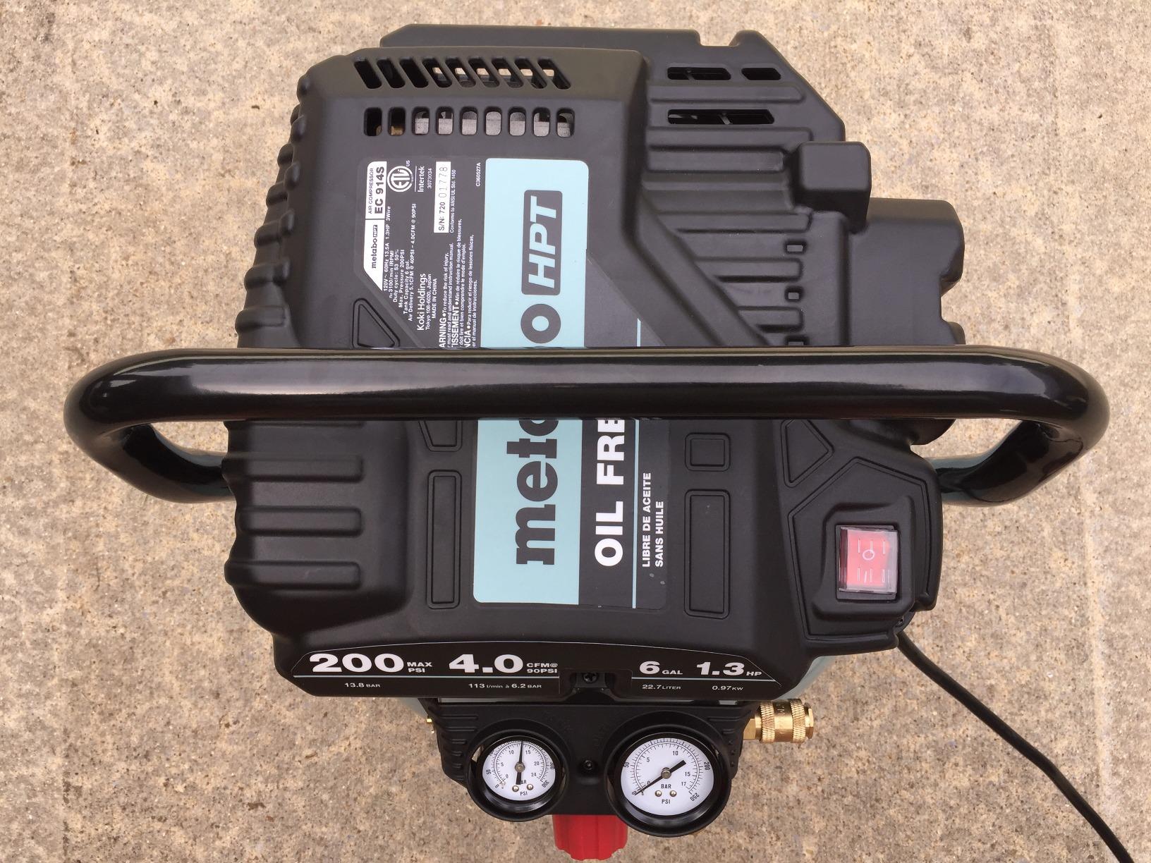 Metabo HPT Portable Pancake Air Compressor, 6 Gallon 200 PSI, EC914S | 4 CFM Flow Rate, Powers Multiple Framing Siding Roofing Nailers Brad Guns Simultaneously, Job-Site Ready customer photo 2