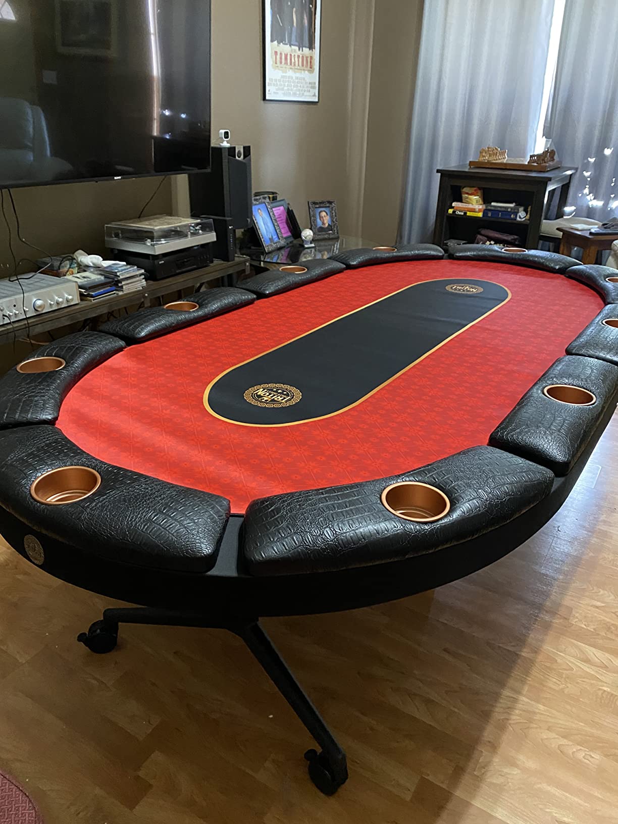 Triton Premium Foldable Poker Table - 10 Players Long-Lasting, Luxurious Vegas Style Casino Experience at Home, Padded Armrests and Cup Holders, Perfect for Texas Holden Games customer photo 2