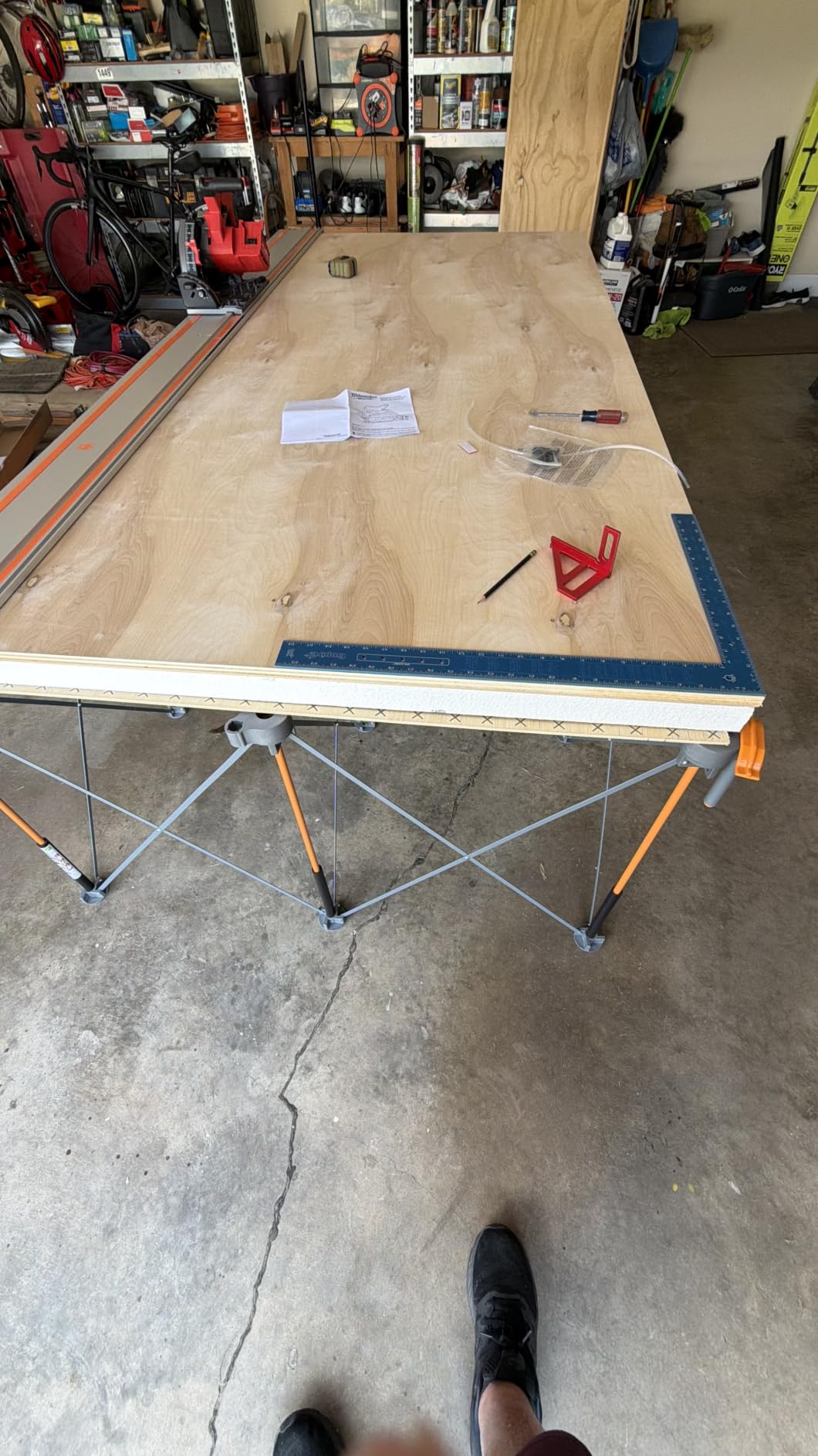BORA Centipede Folding Work Table 4x6 ft Portable Workbench for Garage | 30