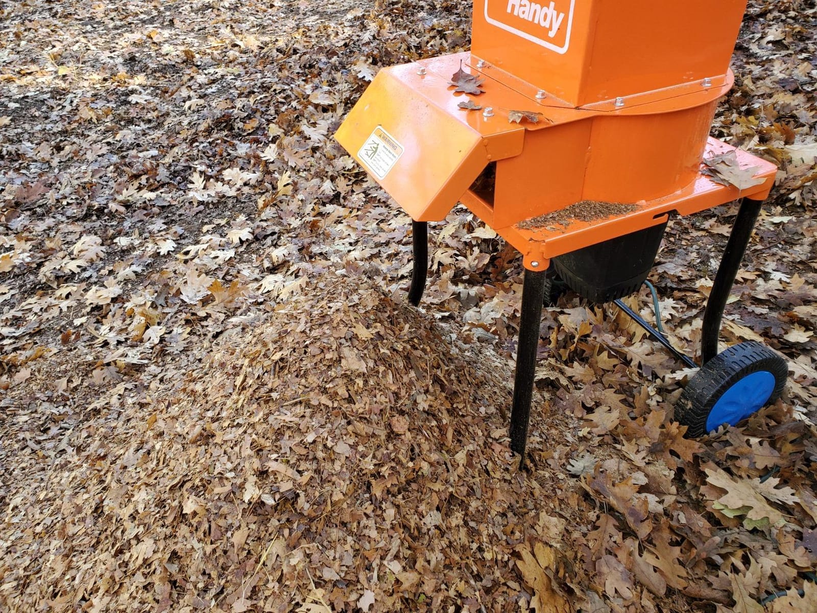 SuperHandy Electric Leaf Mulcher Shredder, Yard Waste, Leaf Shredder | Electric leaf shredder for leaves, grass and yard waste; high reduction ratio supports compost prep and cleaner cleanup customer photo 1