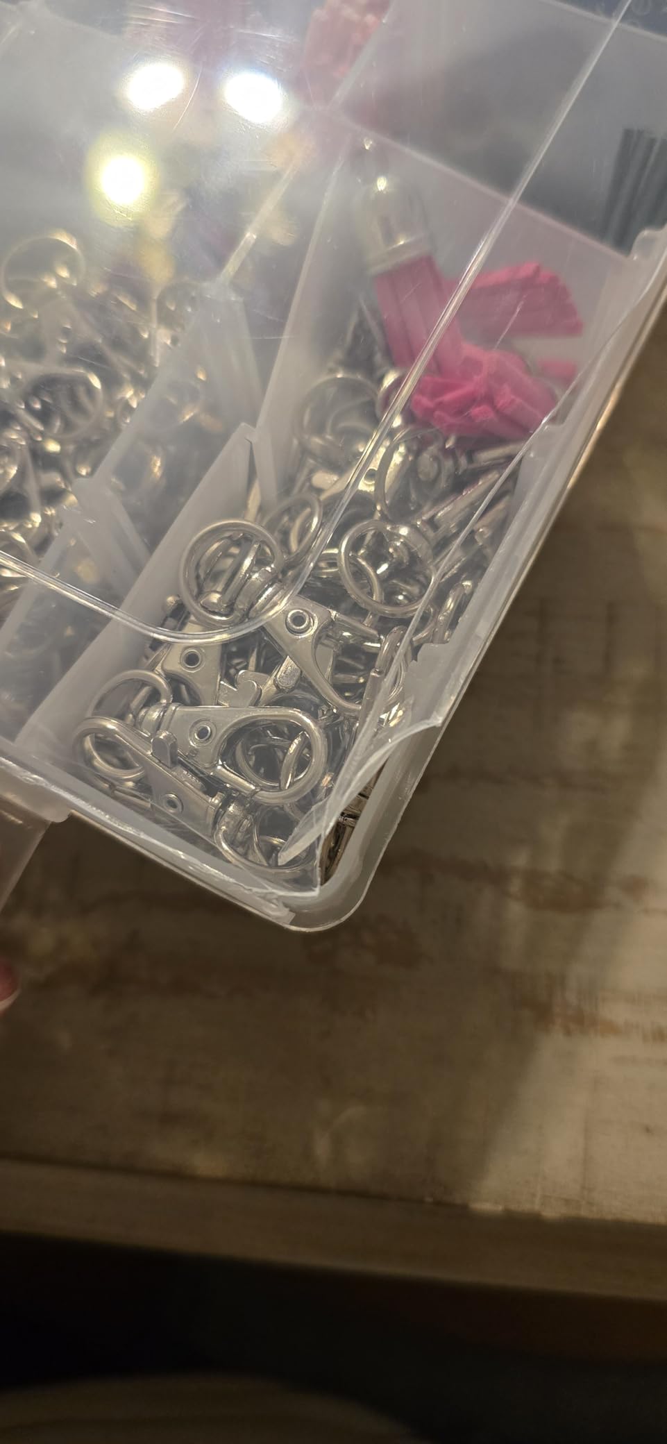 Bead Organizer Storage 36 Grid Jewelry Tackle Craft Box Adjustable Dividers | Clear Plastic, Adjustable Dividers, for Beads Nails Jewelry Crafts Fishing Tackle and Small-Item Organization customer photo 2