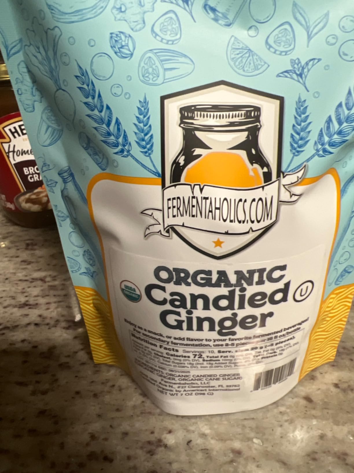 Fermentaholics USDA Certified Organic Candied Ginger, 7 oz - For Snacking, Baking, Cocktails, Drinks, and Fermentation - Great for Secondary Fermentation & Kombucha Flavoring customer photo 2