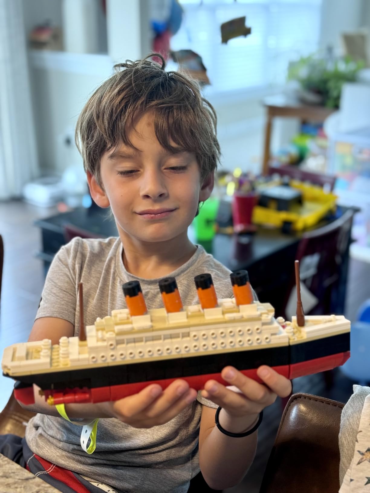 Brick Loot Titanic Building Set, 217-Pcs Historic Ocean Liner Brick Display | Build a Titanic ocean liner with compatible building bricks for display, collecting, STEM learning, and creative building. customer photo 2