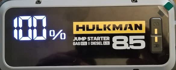 Hulkman Alpha85 Smart Portable Jump Starter, 2000A Battery Booster Pack with LED Display, Flashlight, 74Wh Power Bank & Jumper Cable, 12V Jump Box for up to 8.5L Gas & 6.0L Diesel, Cars, SUVs & Trucks customer photo 2