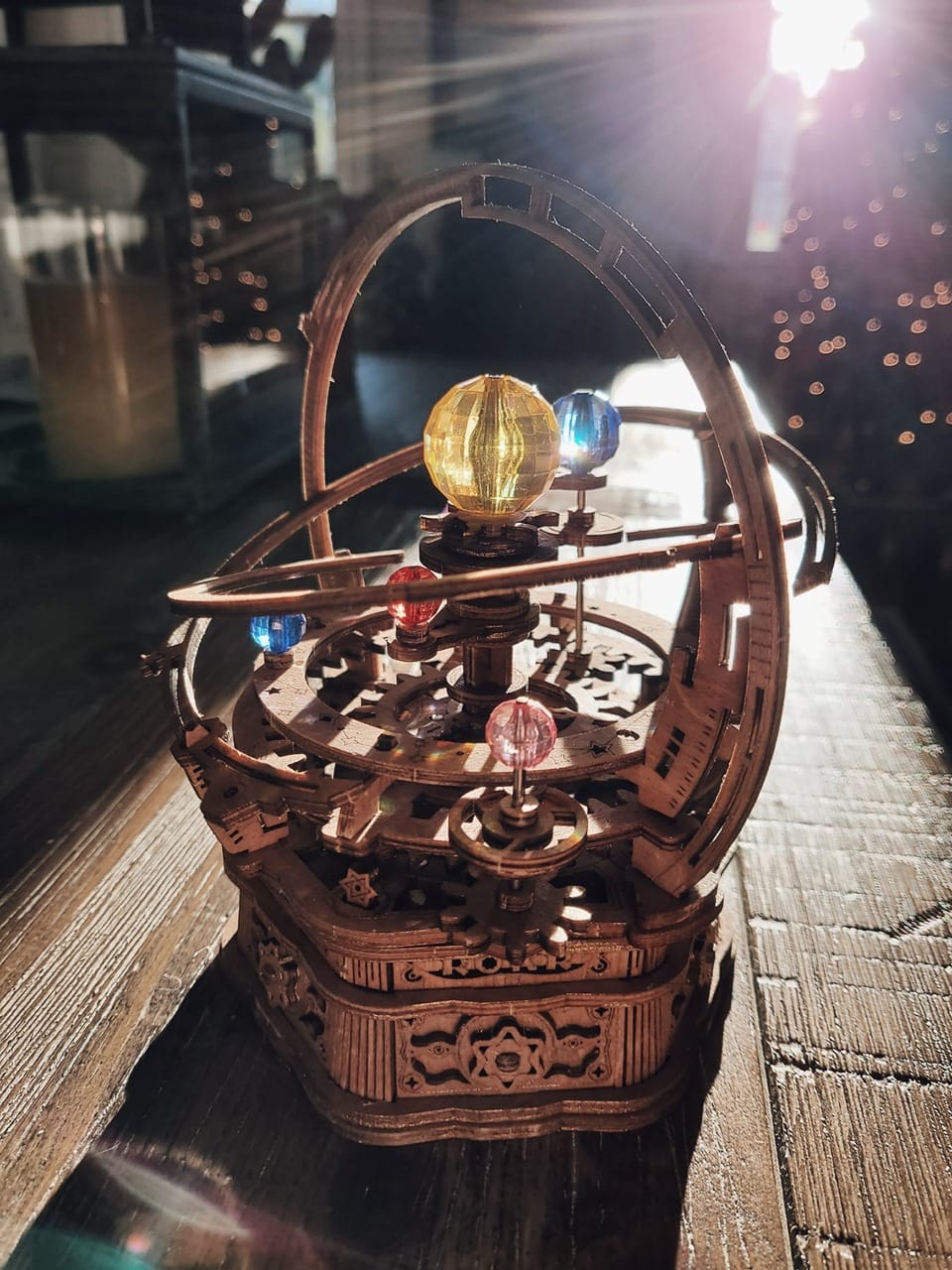 ROKR 3D Wooden Puzzles for Adults Mechanical Music Box-Starry Night, DIY Rotating Music Box Model Building Kits for Teens, DIY Crafts/Hobbies/Gifts Desk Decor for Boys Ages 14+ (Starry Night) customer photo 1