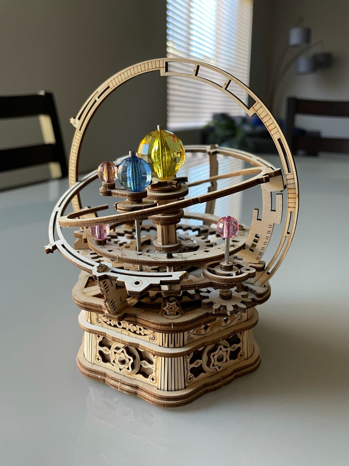 ROKR 3D Wooden Puzzles for Adults Mechanical Music Box-Starry Night, DIY Rotating Music Box Model Building Kits for Teens, DIY Crafts/Hobbies/Gifts Desk Decor for Boys Ages 14+ (Starry Night) customer photo 2