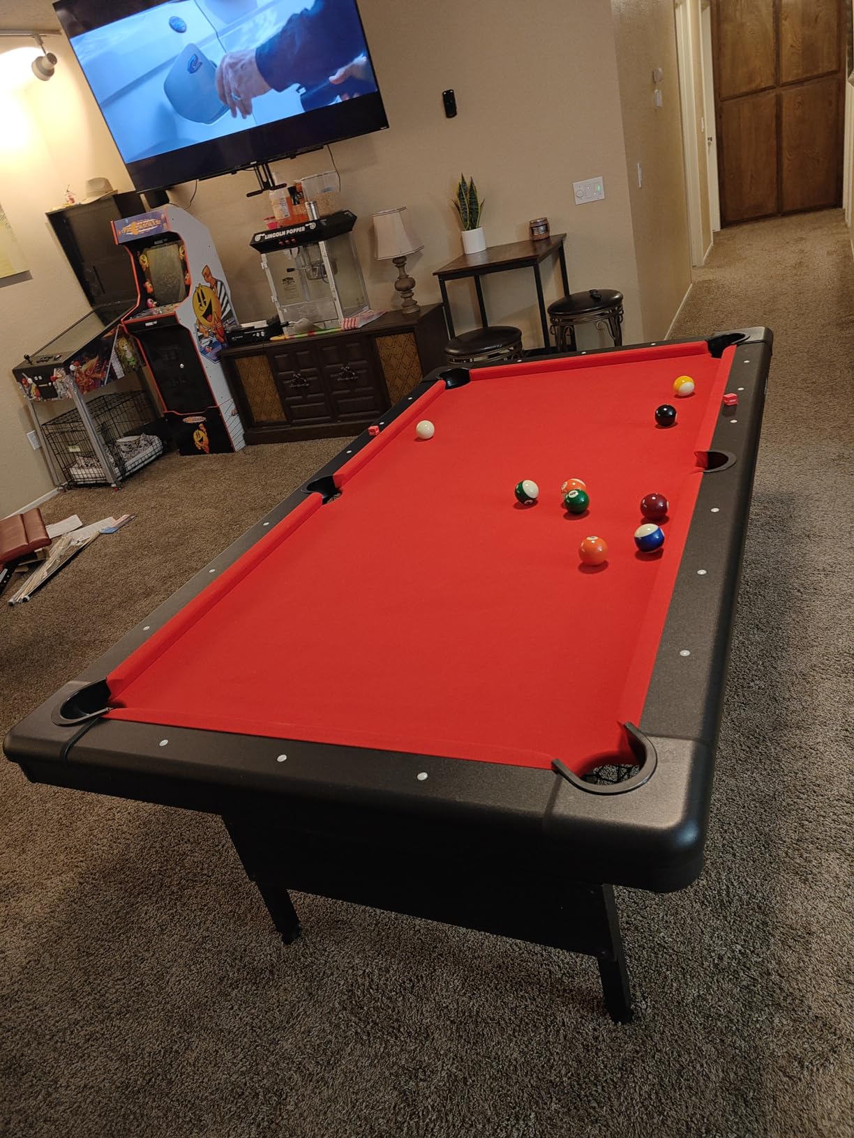GoSports Billiards Game Table - Foldable Design, Includes Full Set of Pool Balls, 2 Cue Sticks, Chalk, and Felt Brush customer photo 1