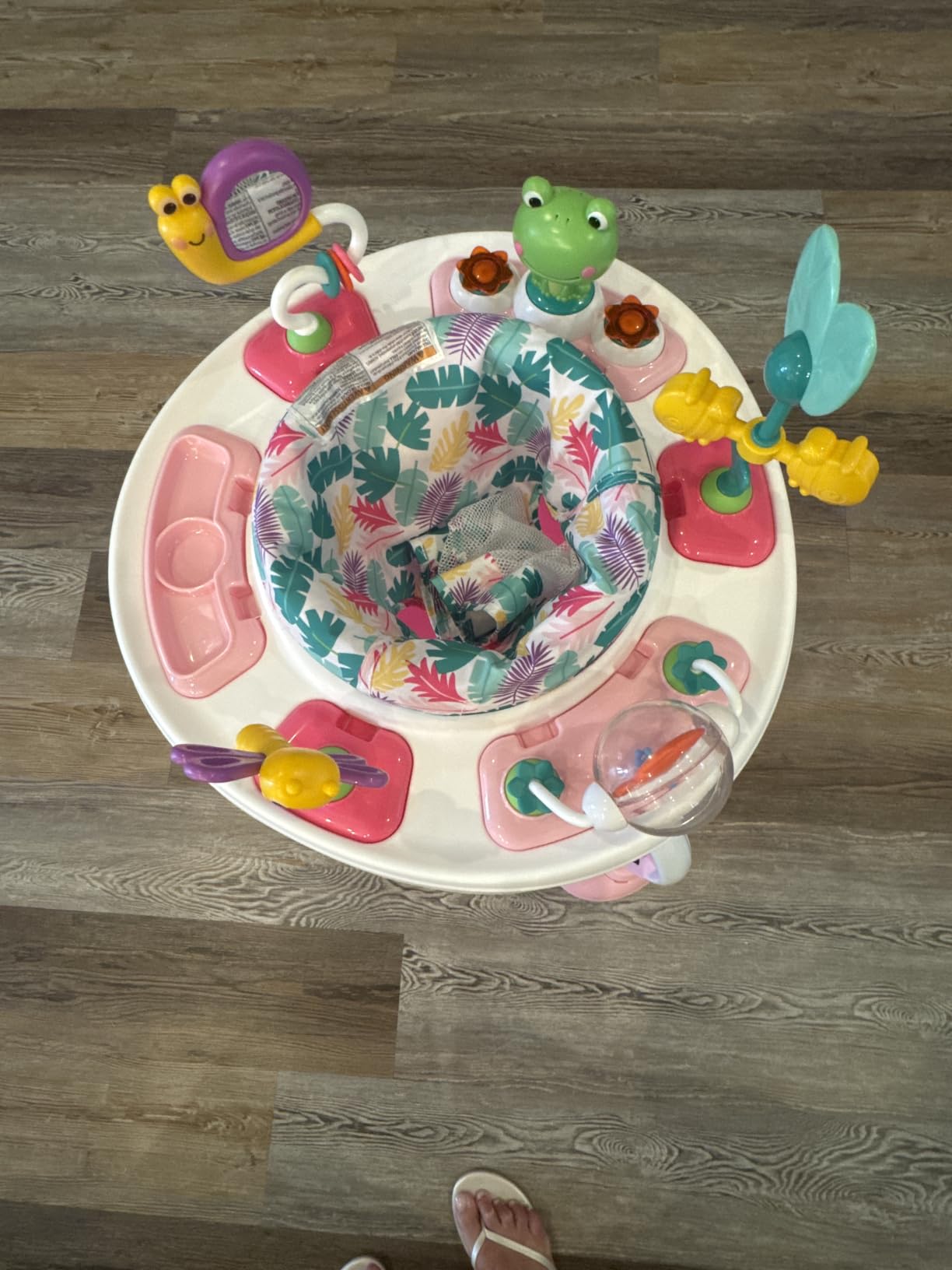 Bright Starts Bounce Bounce Baby 2-in-1 Activity Center Jumper & Table - Playful Pond (Green), 6 Months+ customer photo 2