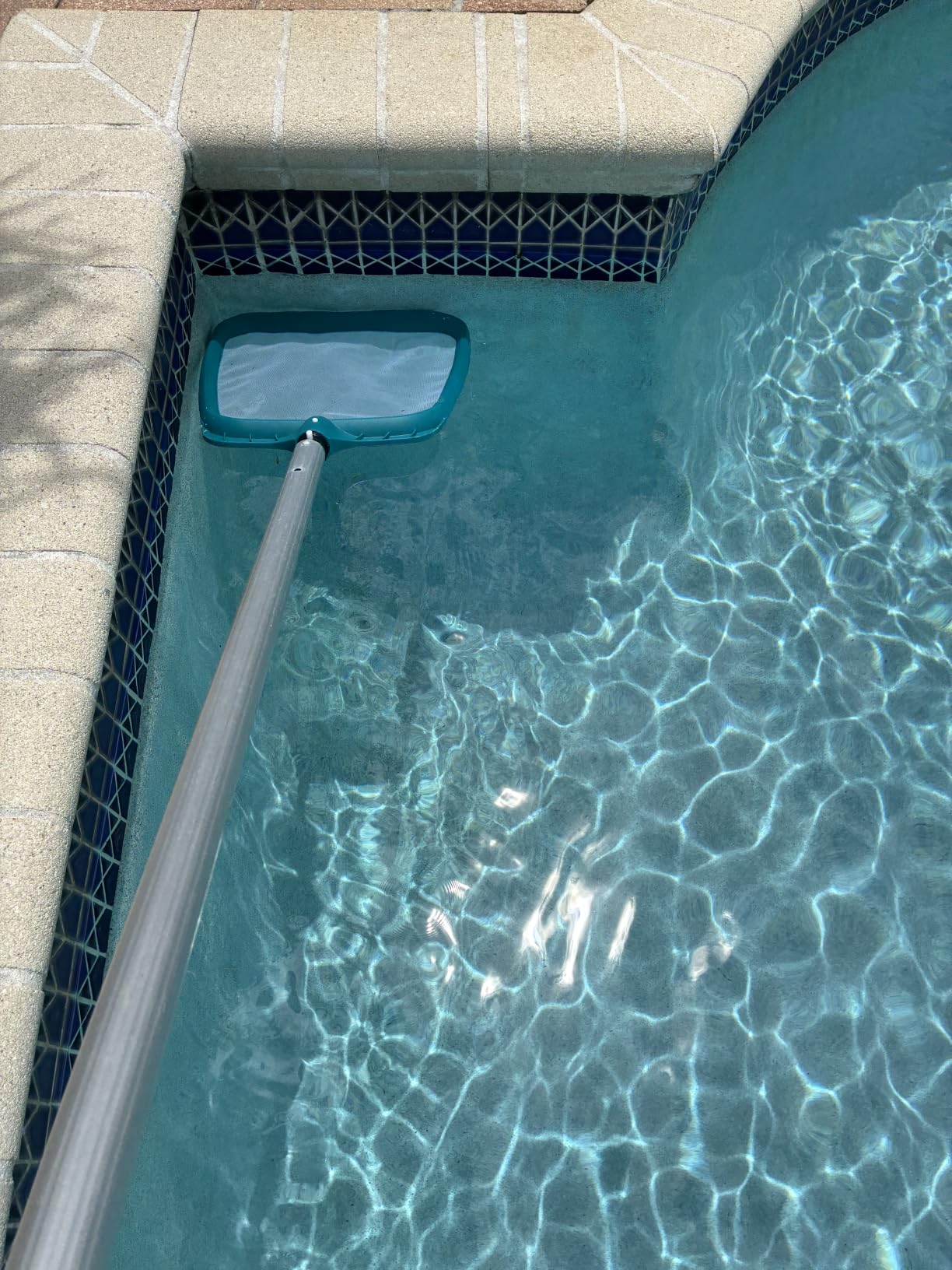 POOLWHALE Pool Leaf Skimmer, Pool Surface Cleaning Net (Pole Not Included) | Pool Flat Net, Swimming Cleaning Tools, Plastic Frame Nylon Debris Nets for Ponds, Spas, Inground & Above Ground Pools customer photo 1