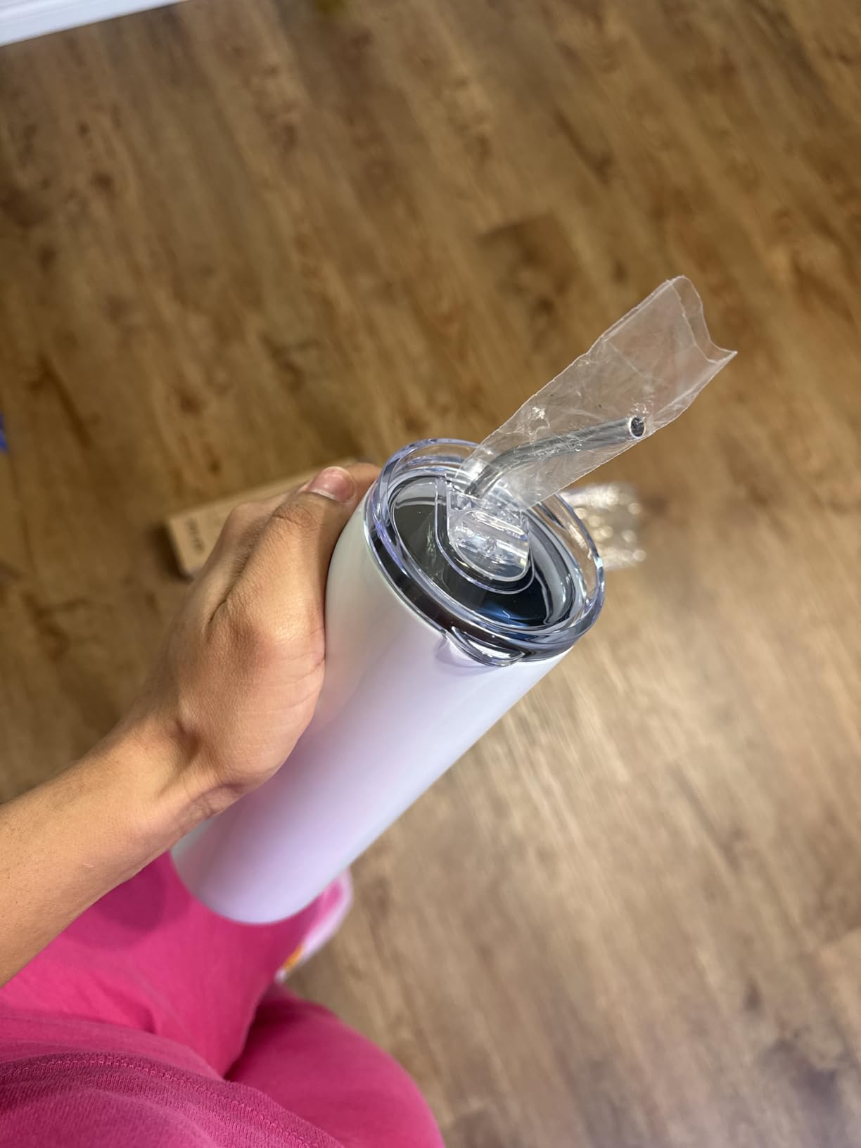 PYD Life 4 Pack Sublimation Blanks Tumblers Straight Skinny 20 OZ | Double Wall Stainless Steel Cups with Lids and Straw, for Tumbler Heat Press Sublimation Oven Printing customer photo 2