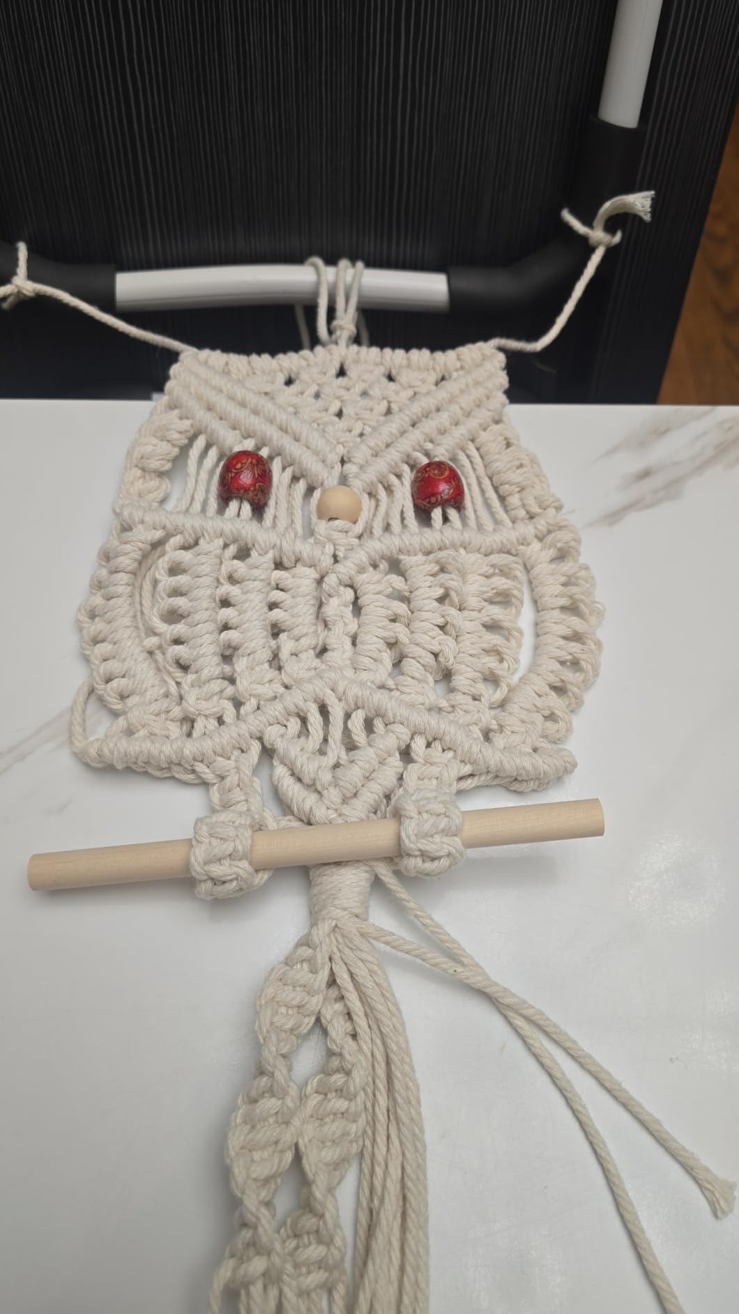 120pcs Macrame Kits for Beginners 3mm x 109yards Natural Cotton Macrame Cord with Wooden Beads & Rings, Wooden Sticks, Metal Rings Macrame Supplies Best for Macrame Plant Hanger customer photo 2
