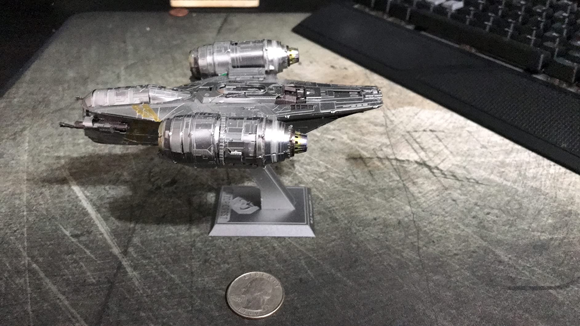 Metal Earth Fascinations Premium Series Star Wars The Mandalorian Razor Crest 3D Metal Model Kit customer photo 2