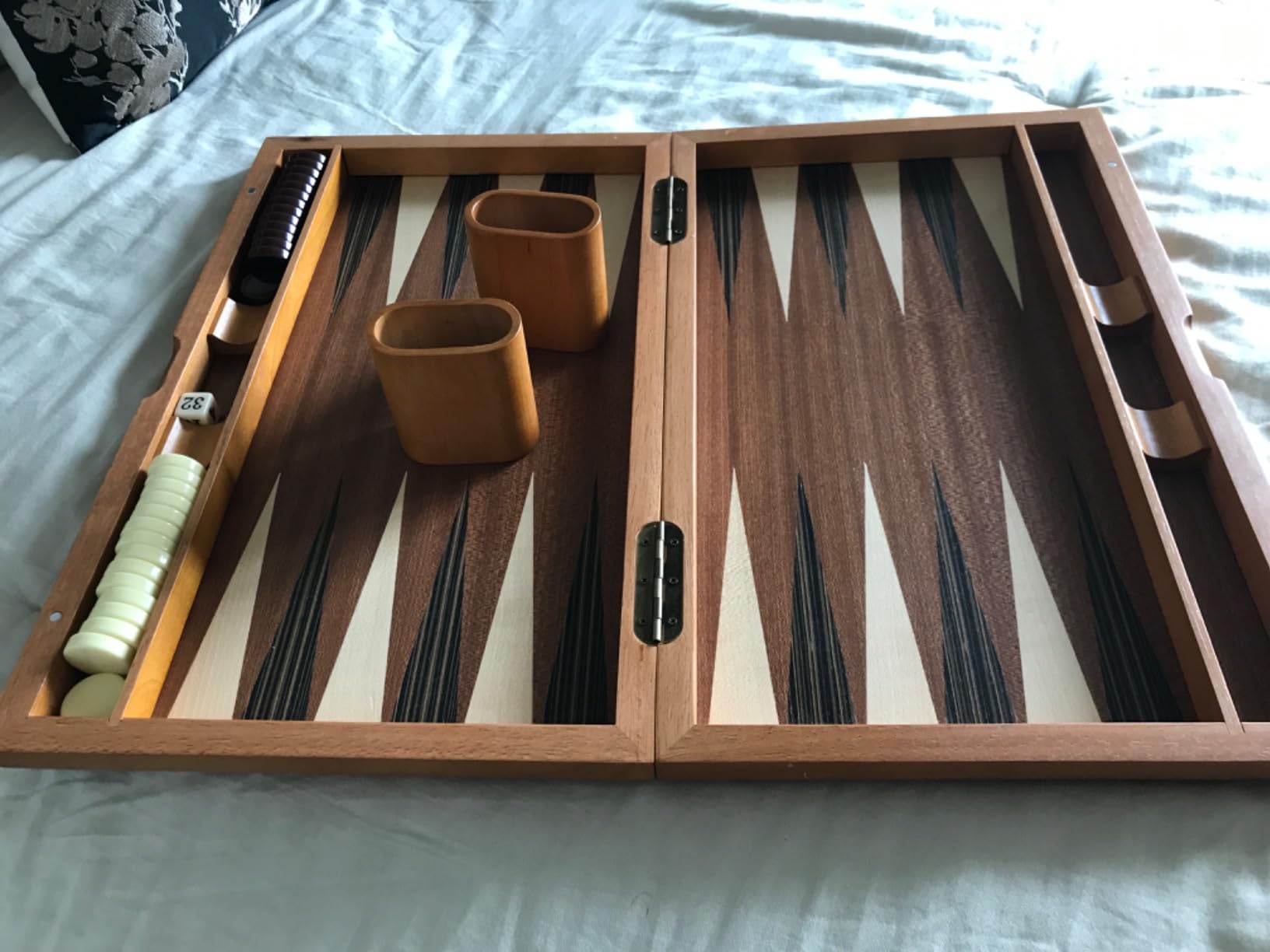 GSE Premium Wooden Inlay Backgammon Board Set (Star-21 Inch) | Folding Backgammon Board, Wooden Backgammon Case, Classic Traditional Strategy Games, For Kids & Adults customer photo 1