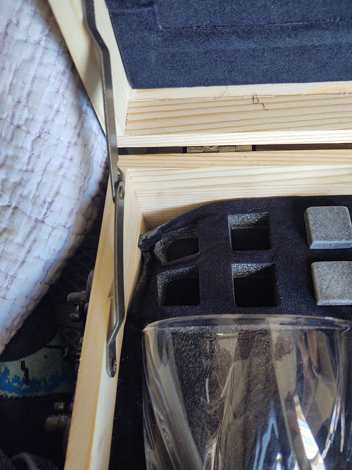 Bullet Whiskey Stones Gift Set for Men, Steel Rocks & Bourbon Glasses | Reusable Ice-Alternative Chillers with Coasters & Wooden Crate - Birthday Present for Dad, Husband & Hunter customer photo 1