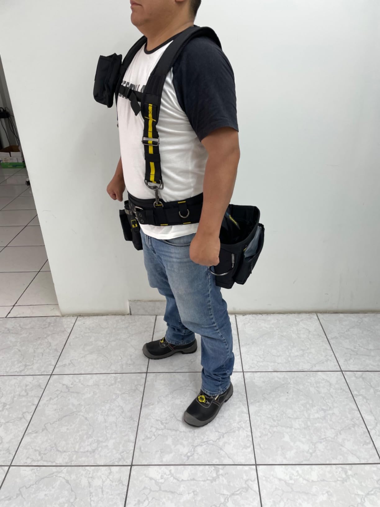 Bravex Tool Belt Suspenders, Tool Vest Pro Ultra 20 Bags H-Style Toolbelt 5 Combo Apron Tool Pouch For Framers Carpenter Electrician, 1200D Ballistic Nylon customer photo 2
