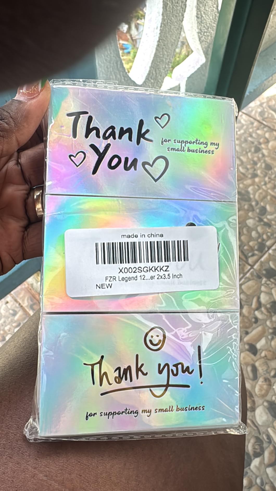 120Pcs Thank You Cards Small Business, Mini 6 Styles Thank You for Supporting Cards Notes Shopping Holographic Thanks Greeting Cards for Retail Store Owner Goods Customer 2x3.5 Inch customer photo 1